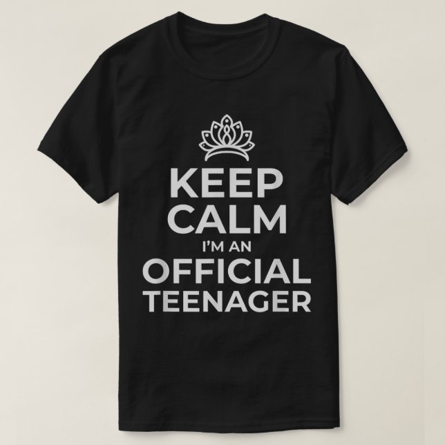 T-shirt Gardez le calme Anniversaire Officiel Adolescent 1 (Design devant)