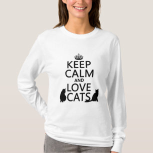 T-shirt Gardez le calme et aimez les chats