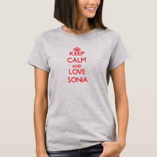 T-shirt Gardez le calme et aimez Sonia