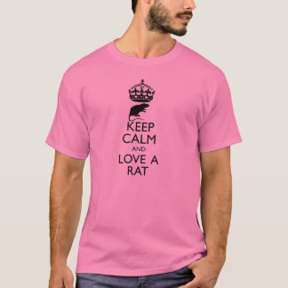 T-shirt Gardez le calme et aimez un rat