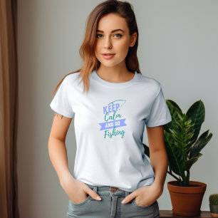 T-shirt Gardez le calme et allez pêcher