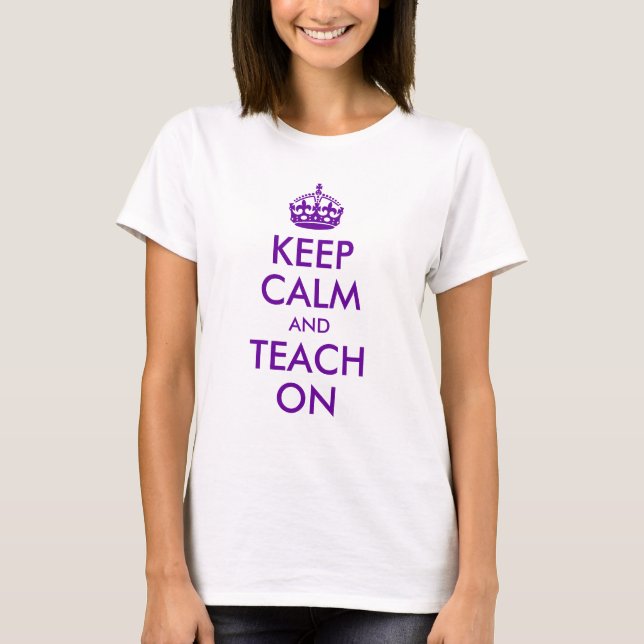 T-shirt Gardez le calme et apprenez-le (Devant)