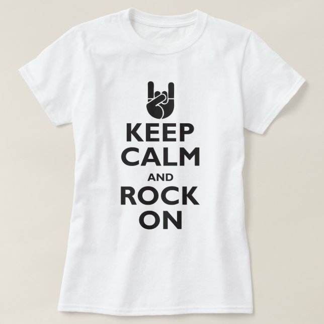 T-shirt Gardez le calme et basculez dessus (Design devant)