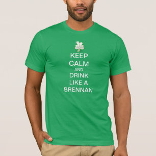 T-shirt Gardez le calme et buvez comme un Brennan
