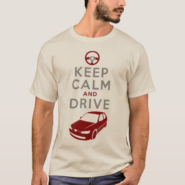 T-shirt Gardez le calme et conduisez -306 - /version3 (Devant)