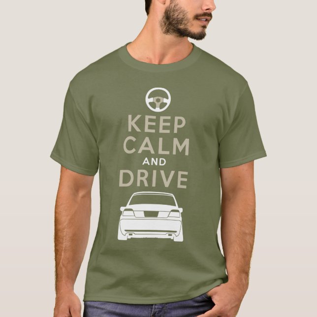 T-shirt Gardez le calme et conduisez - E38- /version2 (Devant)