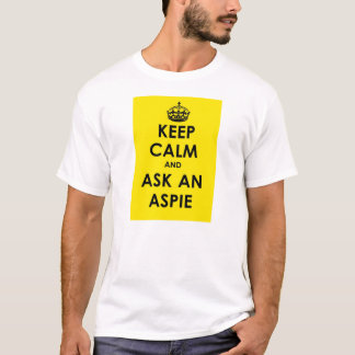 T-shirt Gardez le calme et demandez un Aspie - tx jaune de