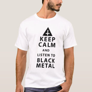 T-shirt gardez le calme et écoutez le métal noir