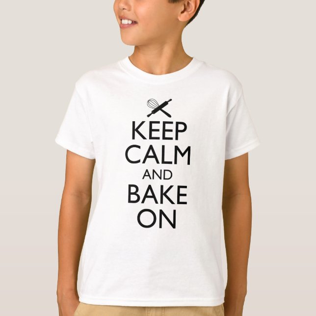 T-shirt Gardez Le Calme Et Faites-Le Cuire (Devant)