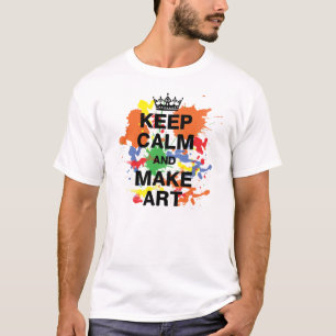 T-shirt Gardez le calme et faites une chemise d'art