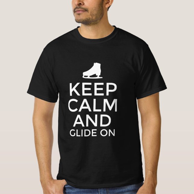 T-shirt Gardez le calme et glissez (Devant)