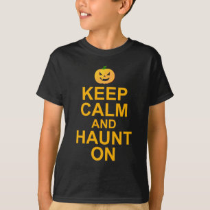 T-shirt Gardez le calme et hantez dessus, Halloween