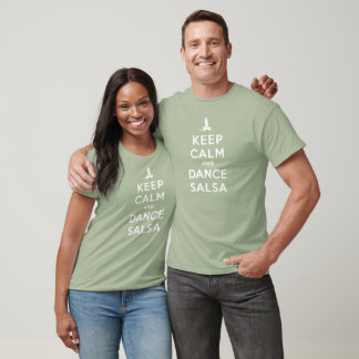T-shirt Gardez le calme et la danse Salsa