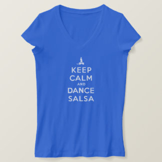 T-shirt Gardez le calme et la danse Salsa