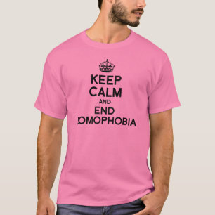 T-SHIRT GARDEZ LE CALME ET LA HOMOPHOBIE DE FIN