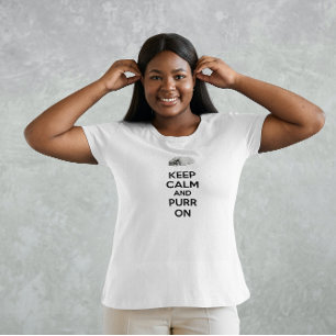 T-Shirt Gardez le calme et la purée sur l'esquisse Sleepin