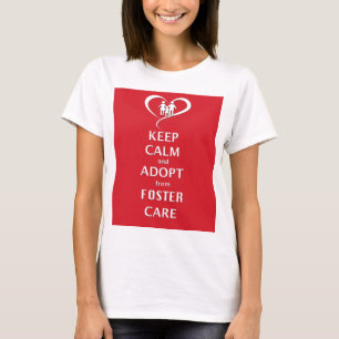 T-shirt Gardez le calme et l'adoptez de l'accueil