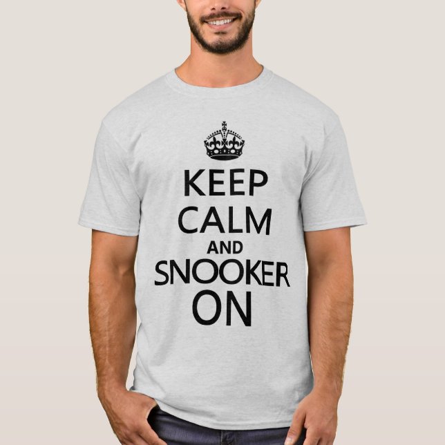 T-shirt Gardez le calme et le billard dessus (Devant)