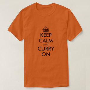 T-shirt Gardez le calme et le curry sur un drôle de t-shir