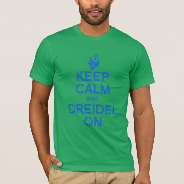 T-shirt GARDEZ LE CALME ET LE DREIDEL DESSUS --.png (Devant)