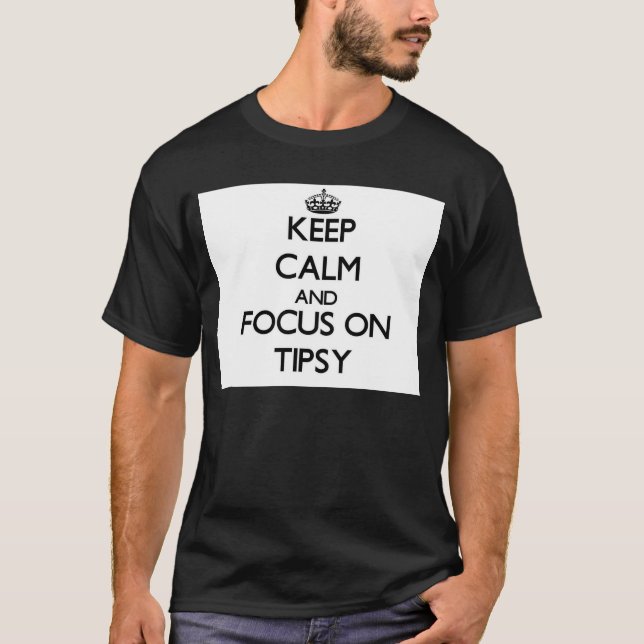 T-shirt Gardez le calme et le foyer sur pompette (Devant)