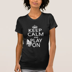 T-shirt Gardez le calme et le jeu sur (piano) (toute