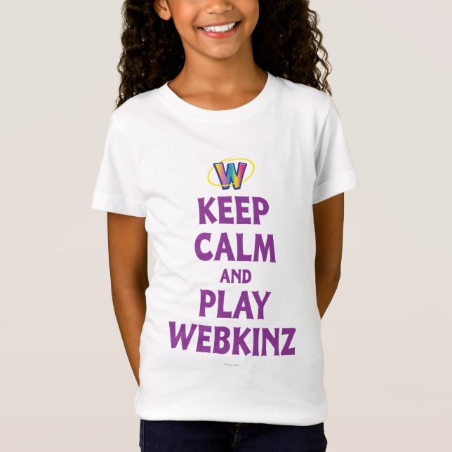 T-Shirt Gardez le calme et le jeu Webkinz (Devant)