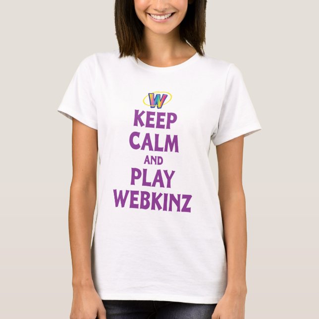 T-shirt Gardez le calme et le jeu Webkinz (Devant)