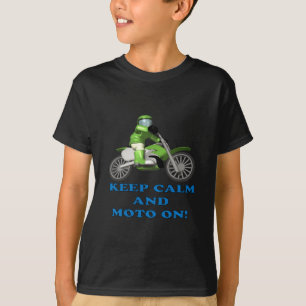 T-shirt Gardez le calme et le Moto dessus