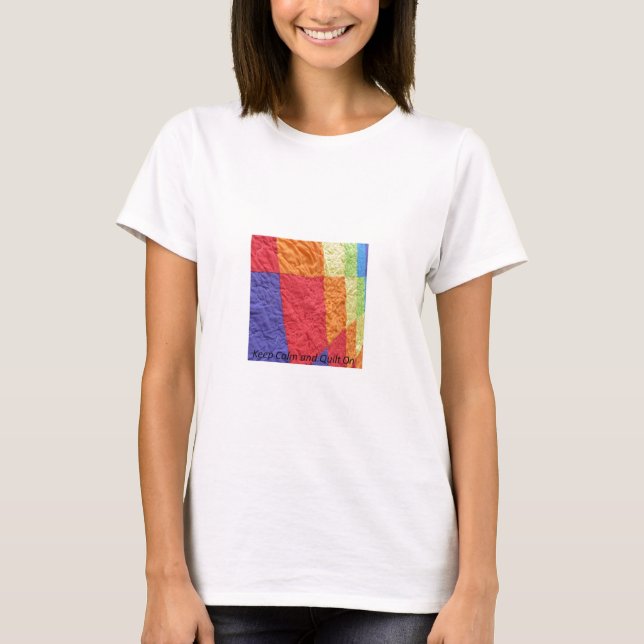 T-shirt Gardez le calme et l'édredon dessus (Devant)