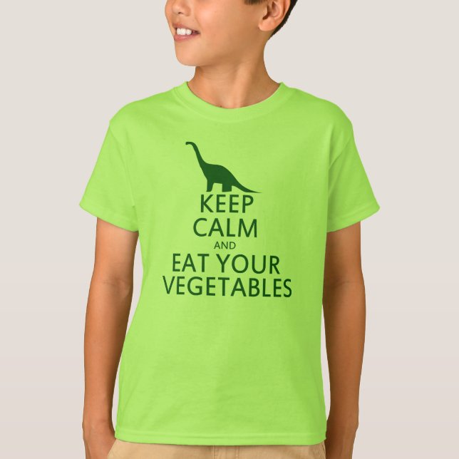 T-shirt Gardez le calme et mangez vos légumes (Devant)
