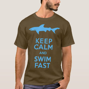 T-shirt Gardez le calme et nager Requins rapides