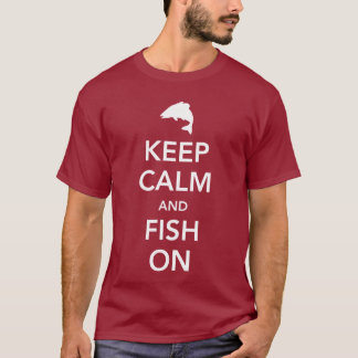 T-shirt Gardez le calme et pêchez dessus