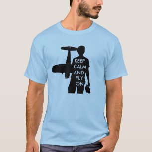 T-shirt Gardez le calme et volez dessus