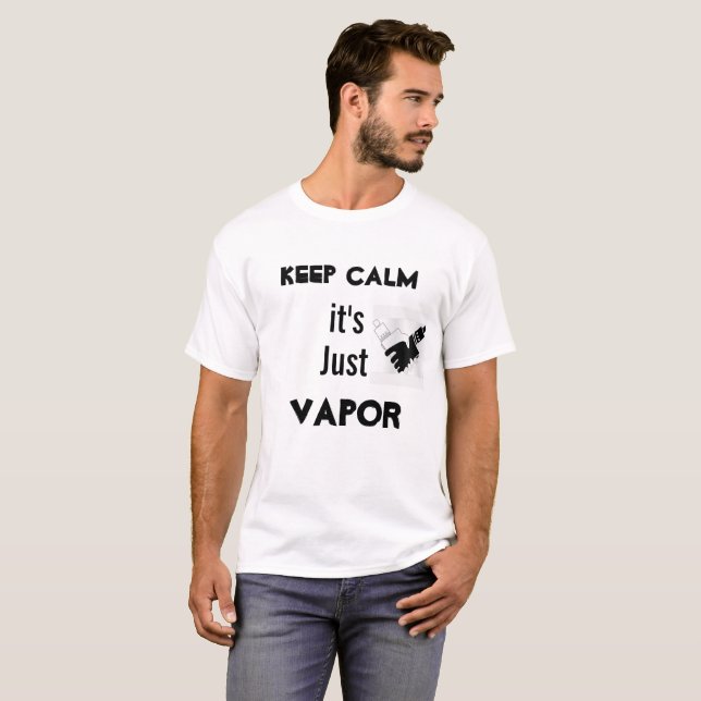 T-shirt Gardez le calme, je suis Vaping (Devant entier)