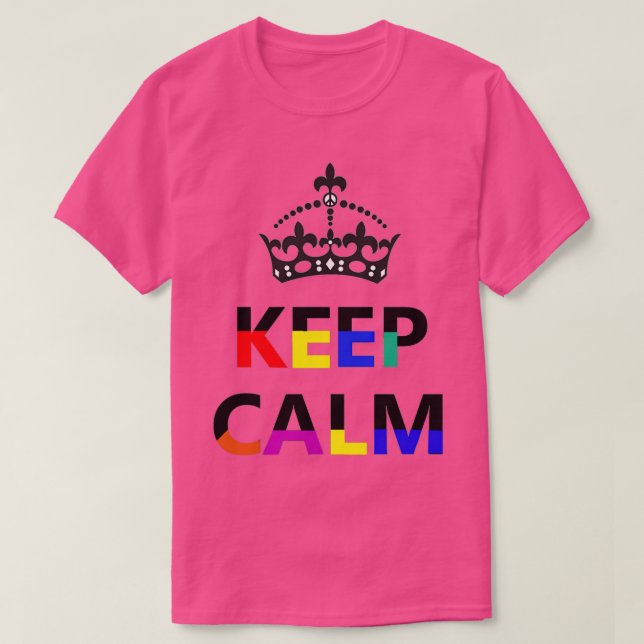 T-shirt Gardez le calme sans stress Citations positives co (Design devant)