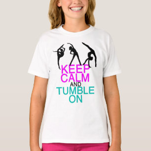 T-shirt Gardez Le Calme Tumble Sur Les Filles De Gymnastiq