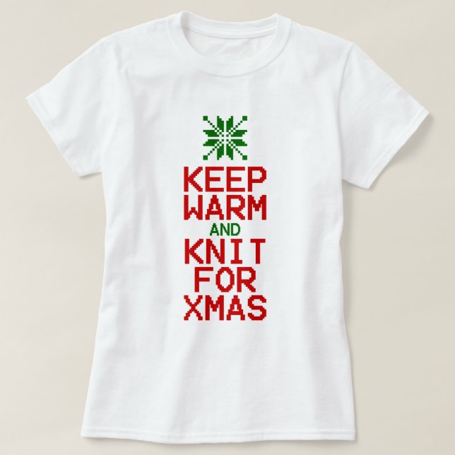 T-shirt Gardez le chaud et le chou pour Noël (Design devant)