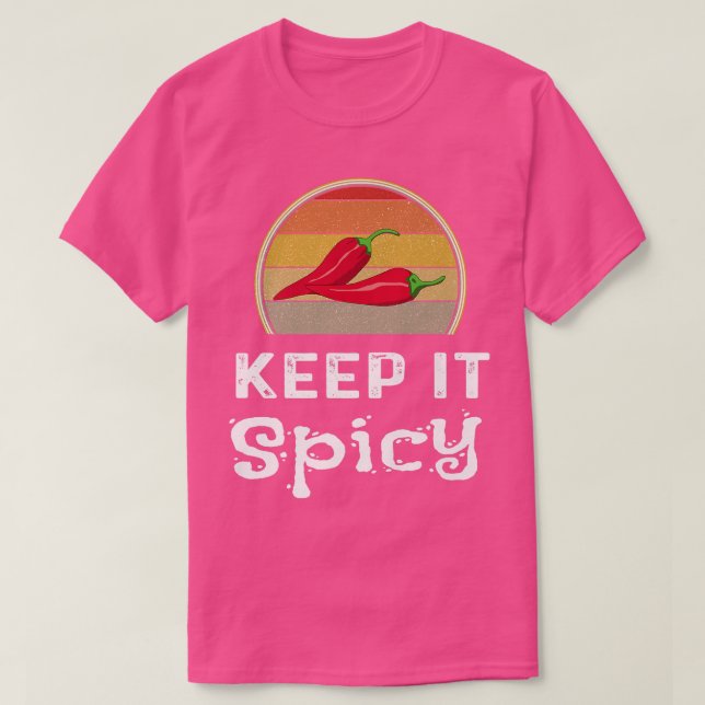 T-shirt Gardez-le épicé Chili Cuire de Funny Retro Cuisine (Design devant)