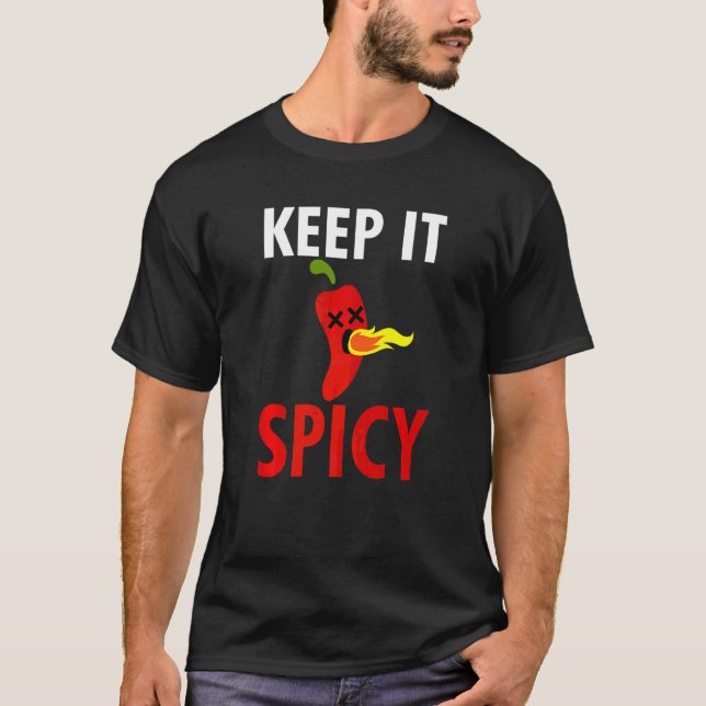 T-shirt Gardez-Le Épicé Chilli Sauce poivrée Au Chili Feu (Devant)