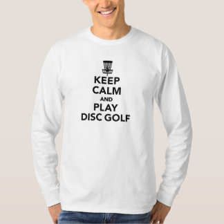 T-shirt Gardez le golf de disque de calme et de jeu