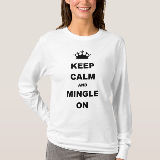 T-shirt Gardez le long avant calme de douille (Devant)