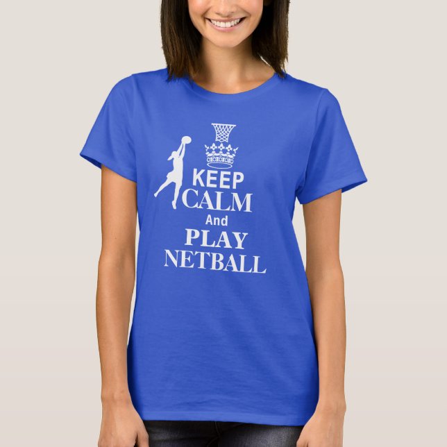 T-shirt Gardez le net-ball de calme et de jeu (Devant)
