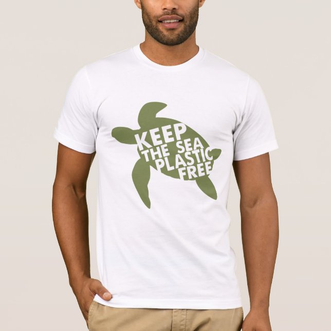 T-shirt Gardez Le Plastique De Mer Gratuit (Devant)