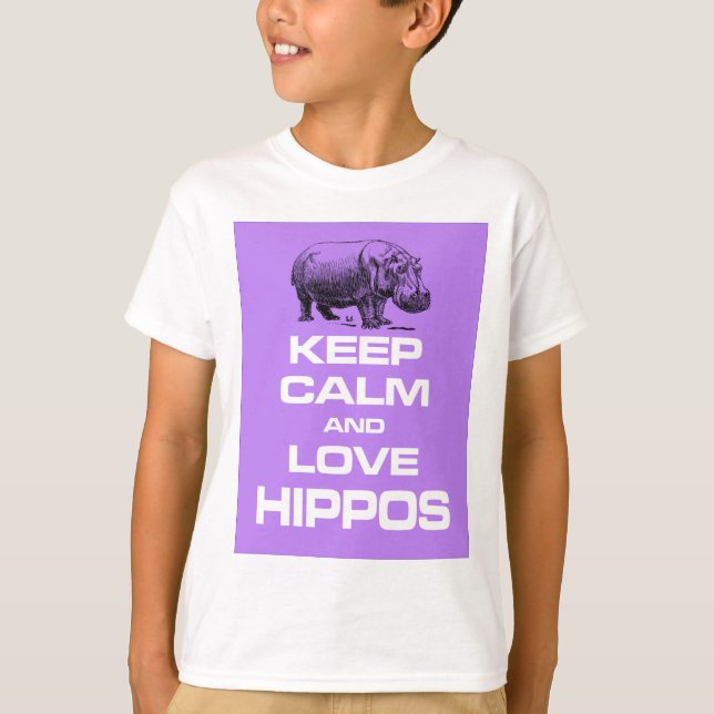 T-shirt Gardez le pourpre de calme et de conception de (Devant)