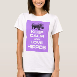 T-shirt Gardez le pourpre de calme et de conception de