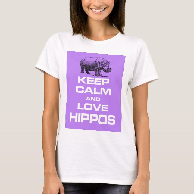 T-shirt Gardez le pourpre de calme et de conception de (Devant)