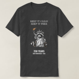 T-shirt Gardez-Le Propre, Gardez-Le Libre — Raccoon Libert