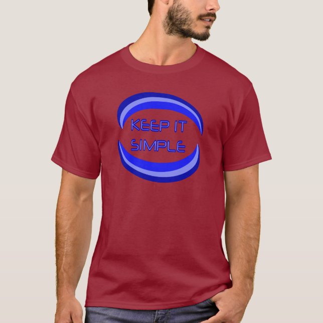 T-shirt Gardez-le simple Citation de Slogan Récupération e (Devant)