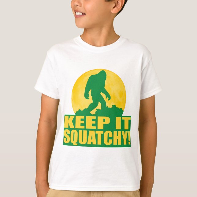 T-shirt GARDEZ-LE SQUATCHY ! ÉCORCE spéciale à l'édition (Devant)